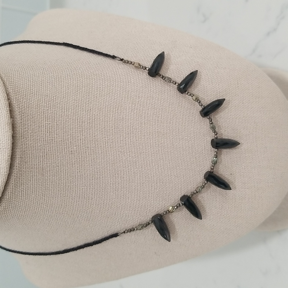 NWT Chan Luu Black/Silver Beaded Necklace
